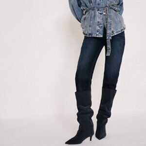 Free People Dark Indigo Slim Capris